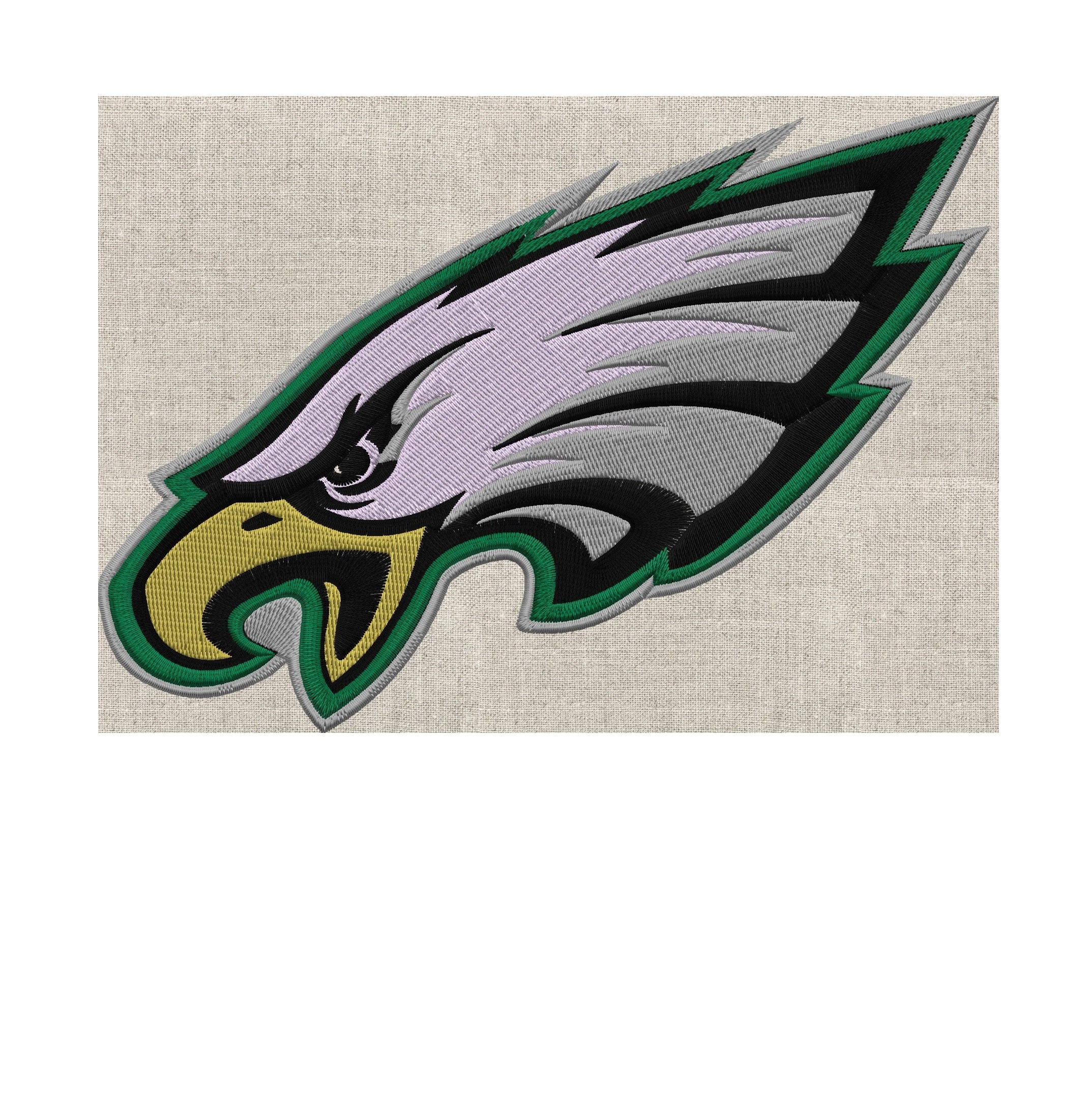 Eagle football team - EMBROIDERY DESIGN File- Instant download -Exp Jef Vp3 Pes Dst Hus - superbowl Kansas City