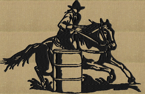 Barrel Racing Horse Cowgirl - EMBROIDERY DESIGN file - Instant download  animals