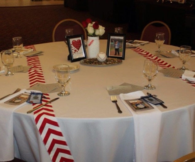 BASEBALL Table Runners Ribbon Party Themed Red Chevron Modern Wedding Table Runner set of 2 by your choice of length Chevron runner