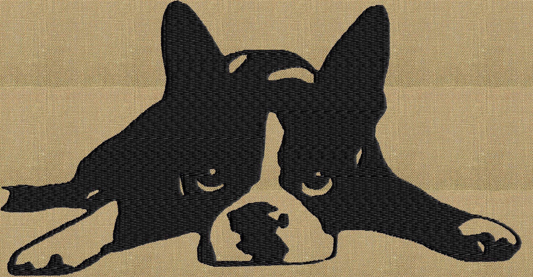 Boston Terrier dog - Embroidery DESIGN FILE - Instant download animals
