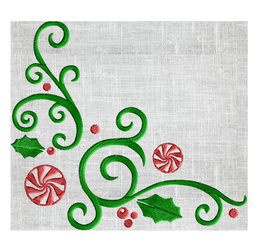 Christmas Candy Corner Frame Monogram Embroidery Design EMBROIDERY DESIGN FILE - Instant download - Hus Vp3 Dst Exp Jef Pes - 2 sizes