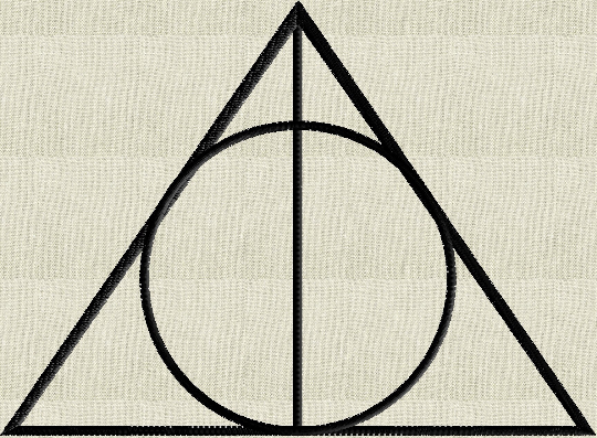 Deathly Hallows Harry Potter Font Frame Monogram Design -Font not included EMBROIDERY DESIGN FILE Instant download - Vp3 Hus Dst Exp Jef Pes