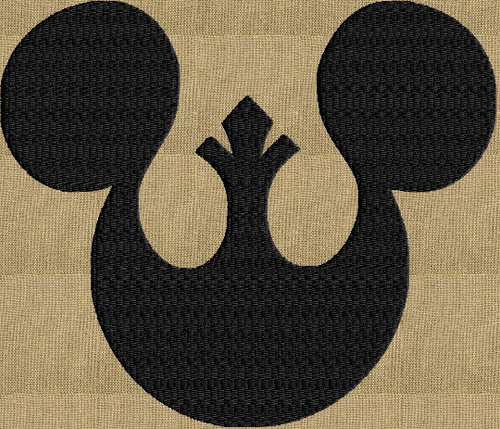 Rebel Mickey Ears Embroidery Design - EMBROIDERY Design FILE - Instant download - 2 sizes - Dst Hus Jef Pes Vp3 Exp Xxx formats