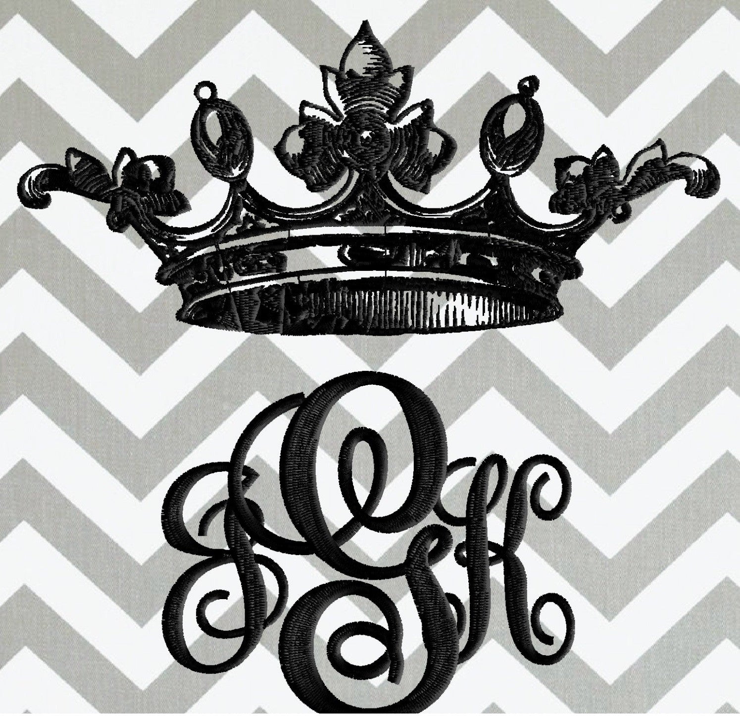 Victorian Edwardian Crown Embroidery Design EMBROIDERY DESIGN FILE