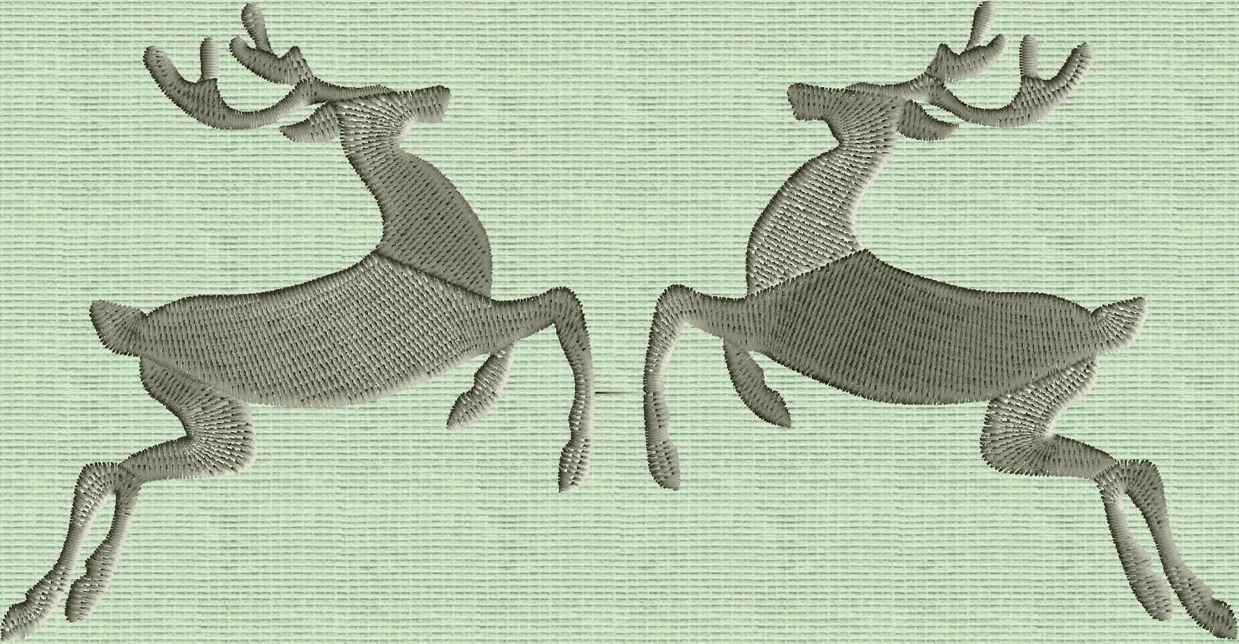 Reindeer leaping Christmas - EMBROIDERY DESIGN file - Instant download - animals