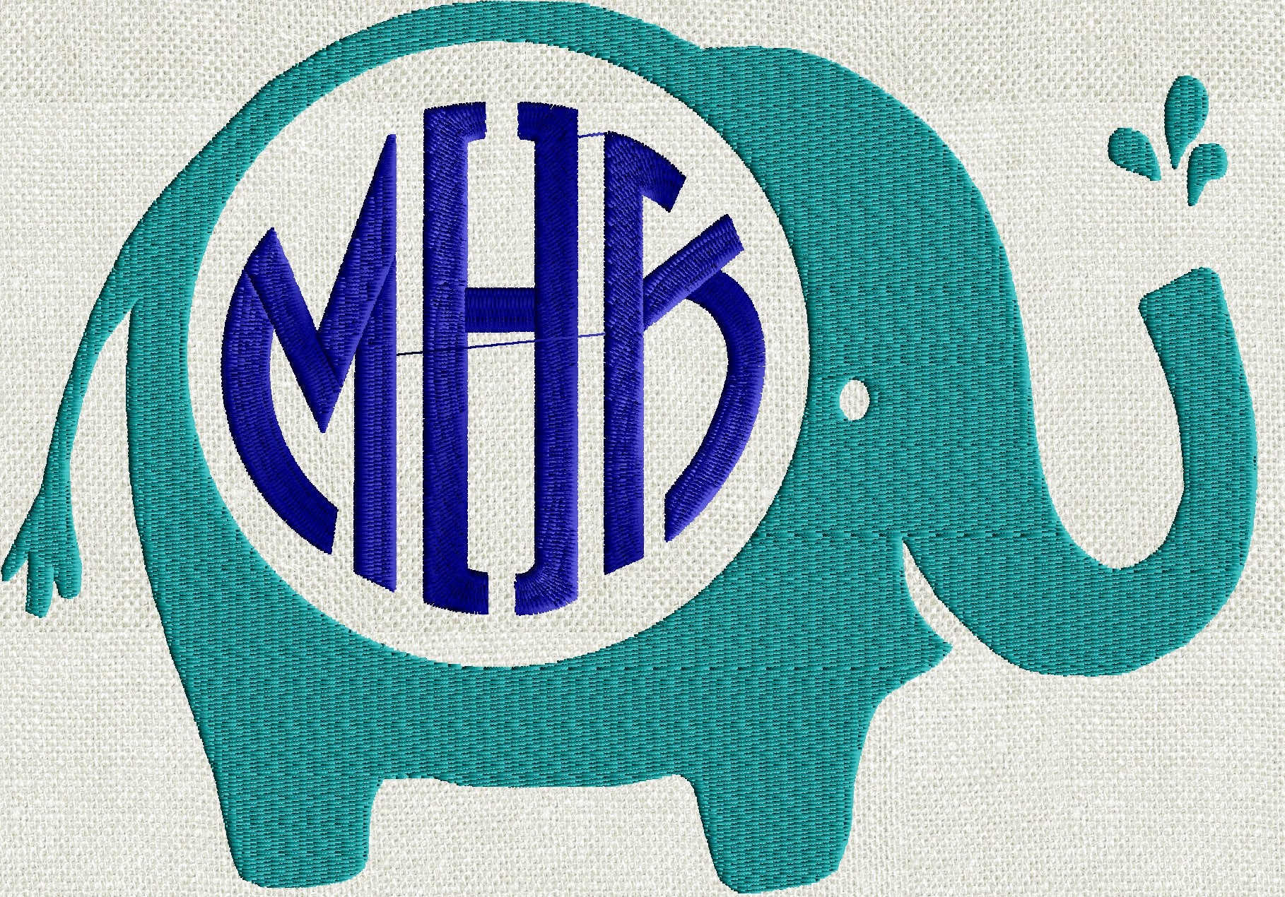 Elephant Frame Design - EMBROIDERY DESIGN FILE - Instant download - 2 sizes - Hus Dst Vp3 Jef Pes Exp formats