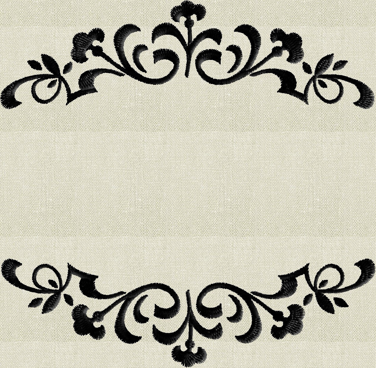 Fleur Frame Monogram Embroidery Design - Font not included - EMBROIDERY DESIGN FILE - Instant download - Exp Vp3 Dst Hus Jef Pes formats