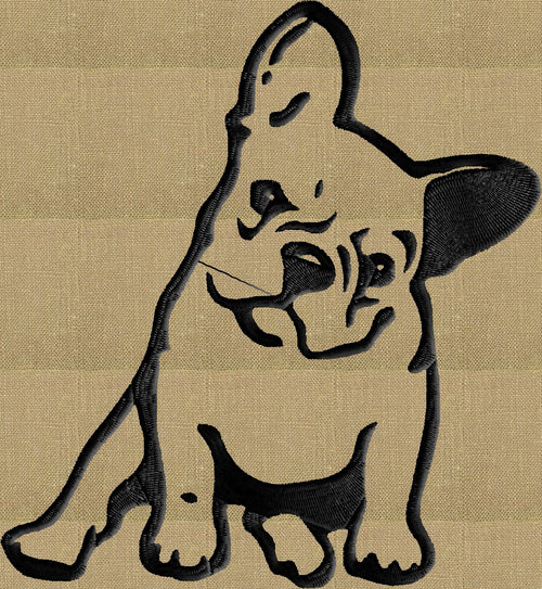 French Bulldog Bull dog - Embroidery DESIGN FILE - Instant download animals