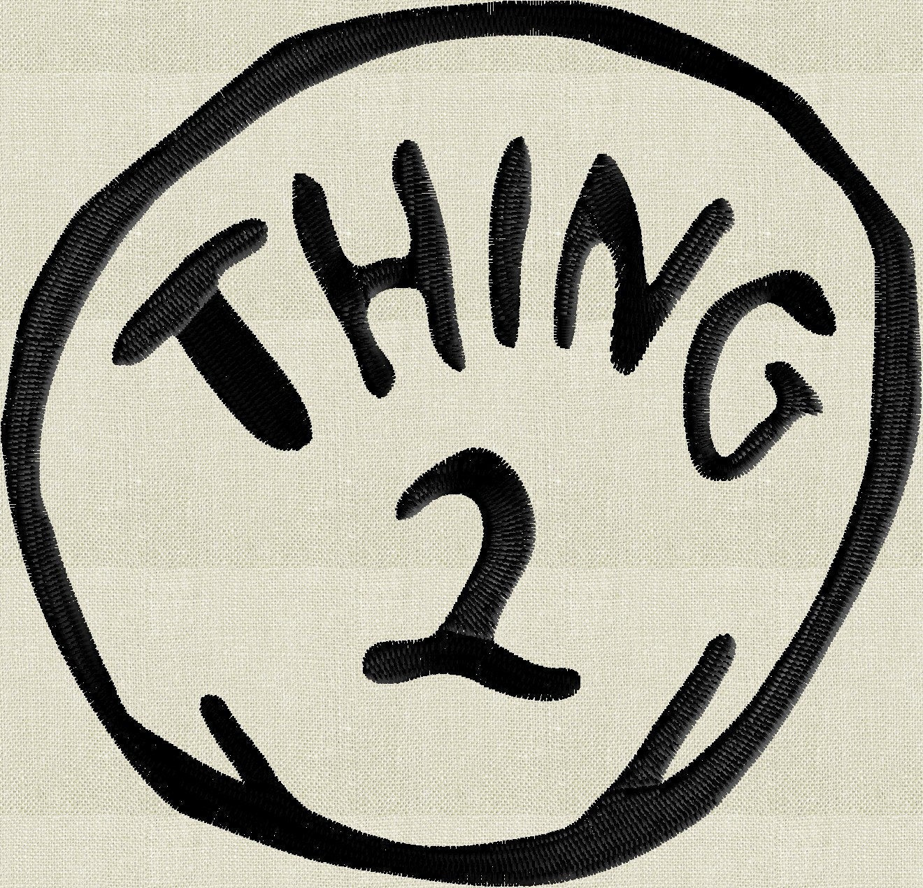 Thing two - Embroidery Design Embroidery DESIGN FILE - Instant download - Dst Jef Pes Exp Vp3 Hus formats - 2 sizes 1 color