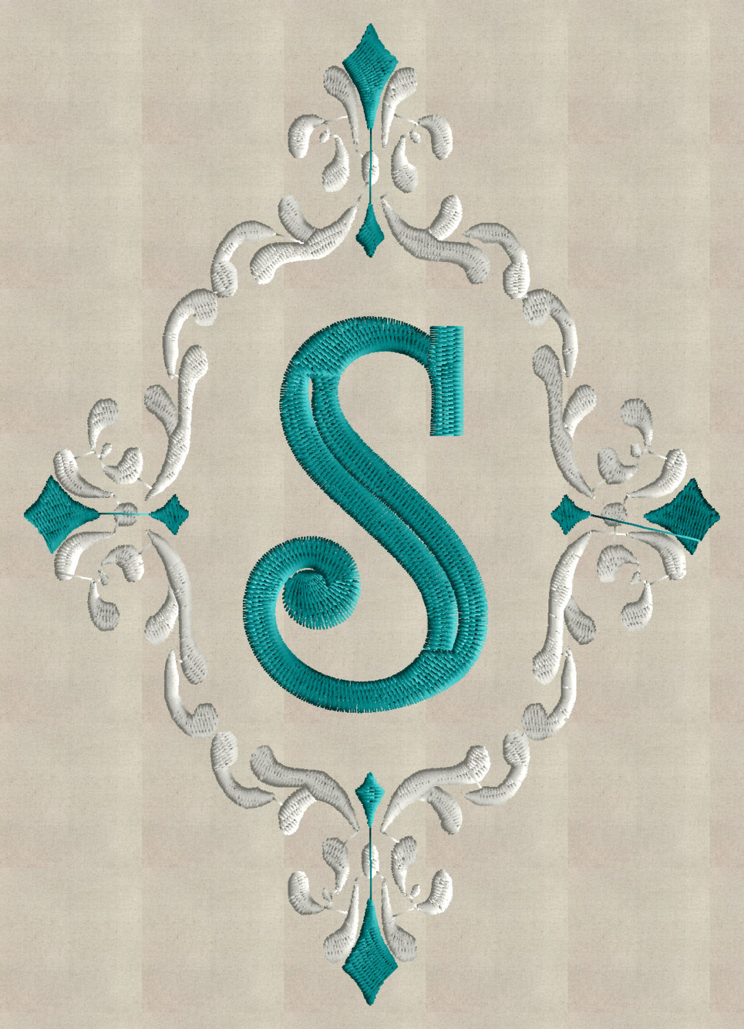 Alyssa Font Frame Monogram - Font not included - EMBROIDERY DESIGN FILE