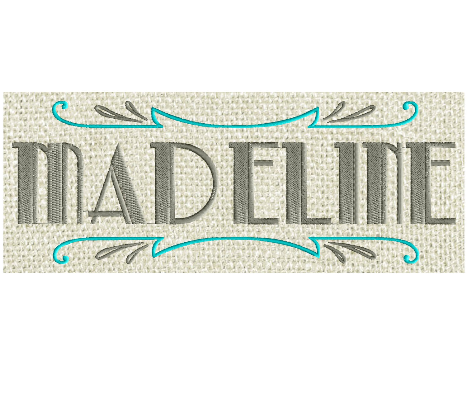 Nouveau Font Frame Monogram EMBROIDERY DESIGN FILE -Font not included - Instant download - Exp Vp3 Dst Hus Jef Pes formats - Deco gatsby