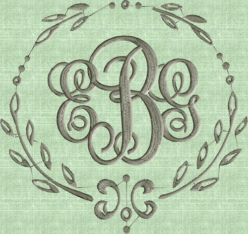 Charming Font Frame Monogram Embroidery Design -Font not included - EMBROIDERY DESIGN FILE - Instant download - Vp3 Dst Exp Jef Pes formats
