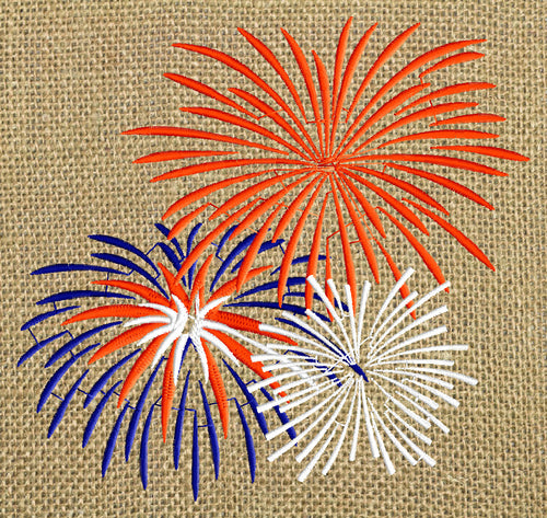 Fireworks Patriotic Design - 4th of July - Welcome home - Embroidery DESIGN FILE - Instant download - Dst Hus Pes Exp Vp3 formats