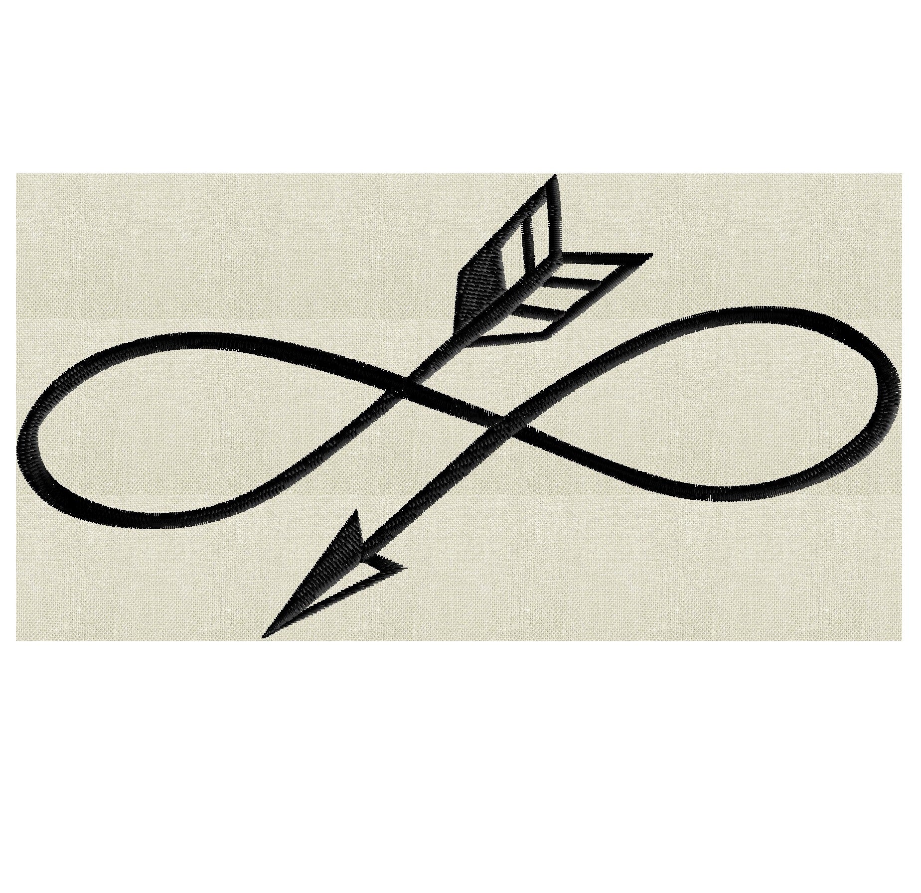Infinity Arrow Design - Valentines Love Tatoo Tribal Art - Font not included - EMBROIDERY DESIGN FILE - Instant download - Dst Hus Jef Pes formats