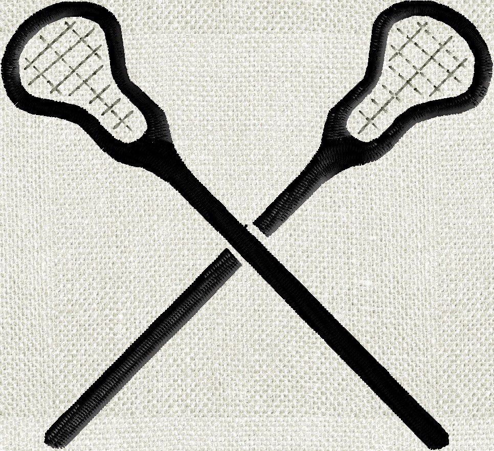 LaCrosse Sticks Embroidery Design - fun stuff