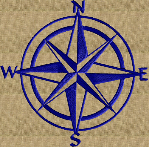 Mariners Star - Nautical Ocean Sea Design - Embroidery DESIGN FILE - Instant download - Dst Hus Pes Exp Vp3 formats