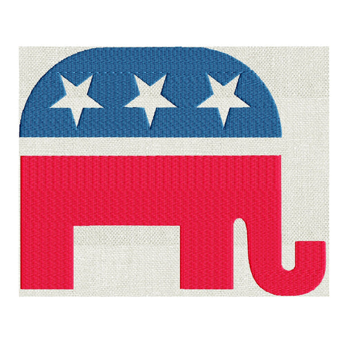 Republican Elephant Design - Politics - Embroidery DESIGN FILE
