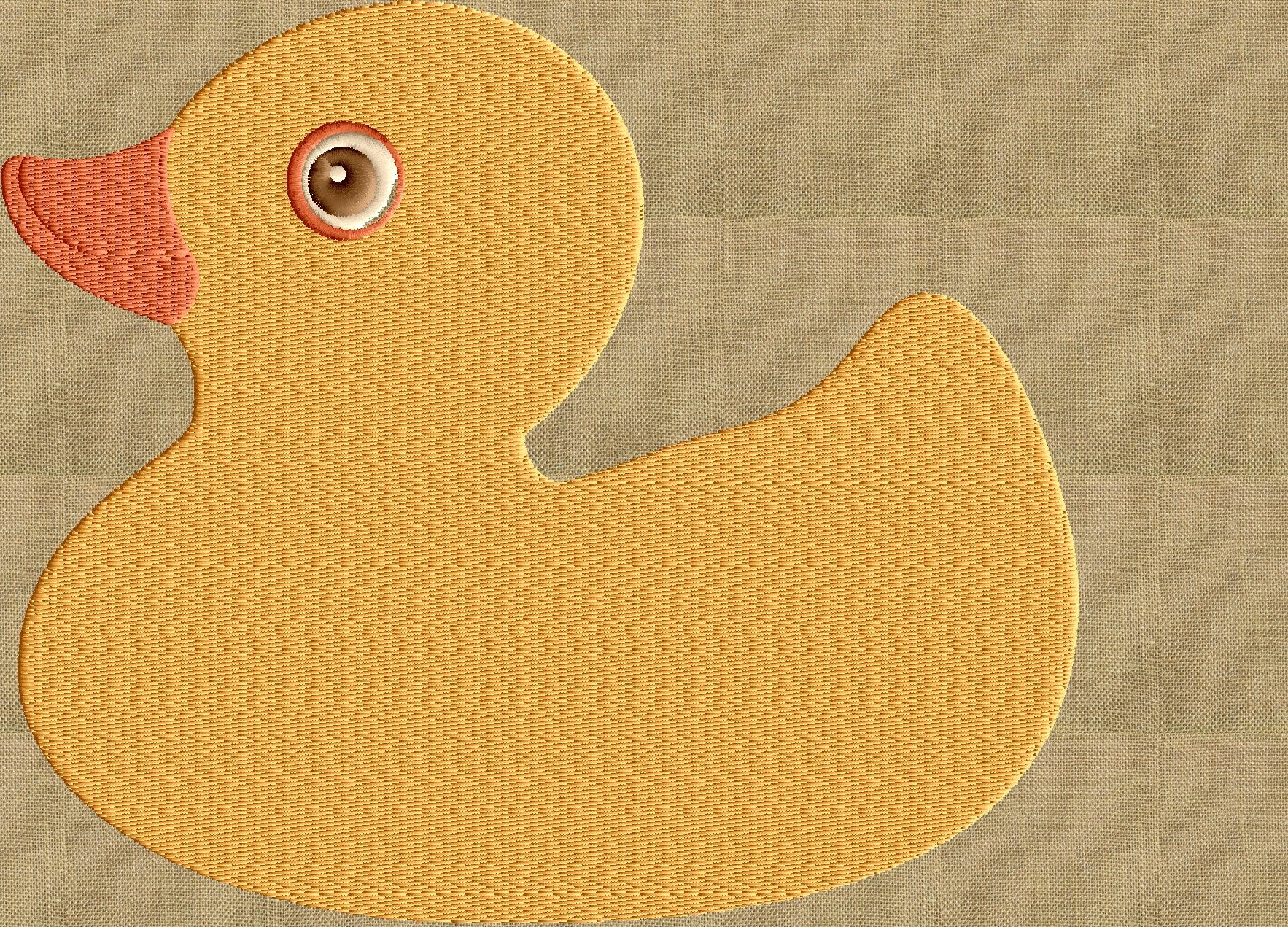 Duck - Retro Rubber Ducky - Baby - EMBROIDERY DESIGN FILE - animals