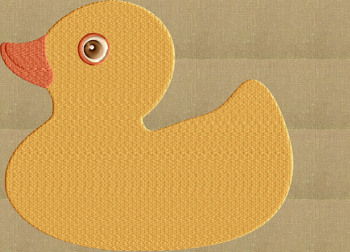 Duck - Retro Rubber Ducky - Baby - EMBROIDERY DESIGN FILE  - animals
