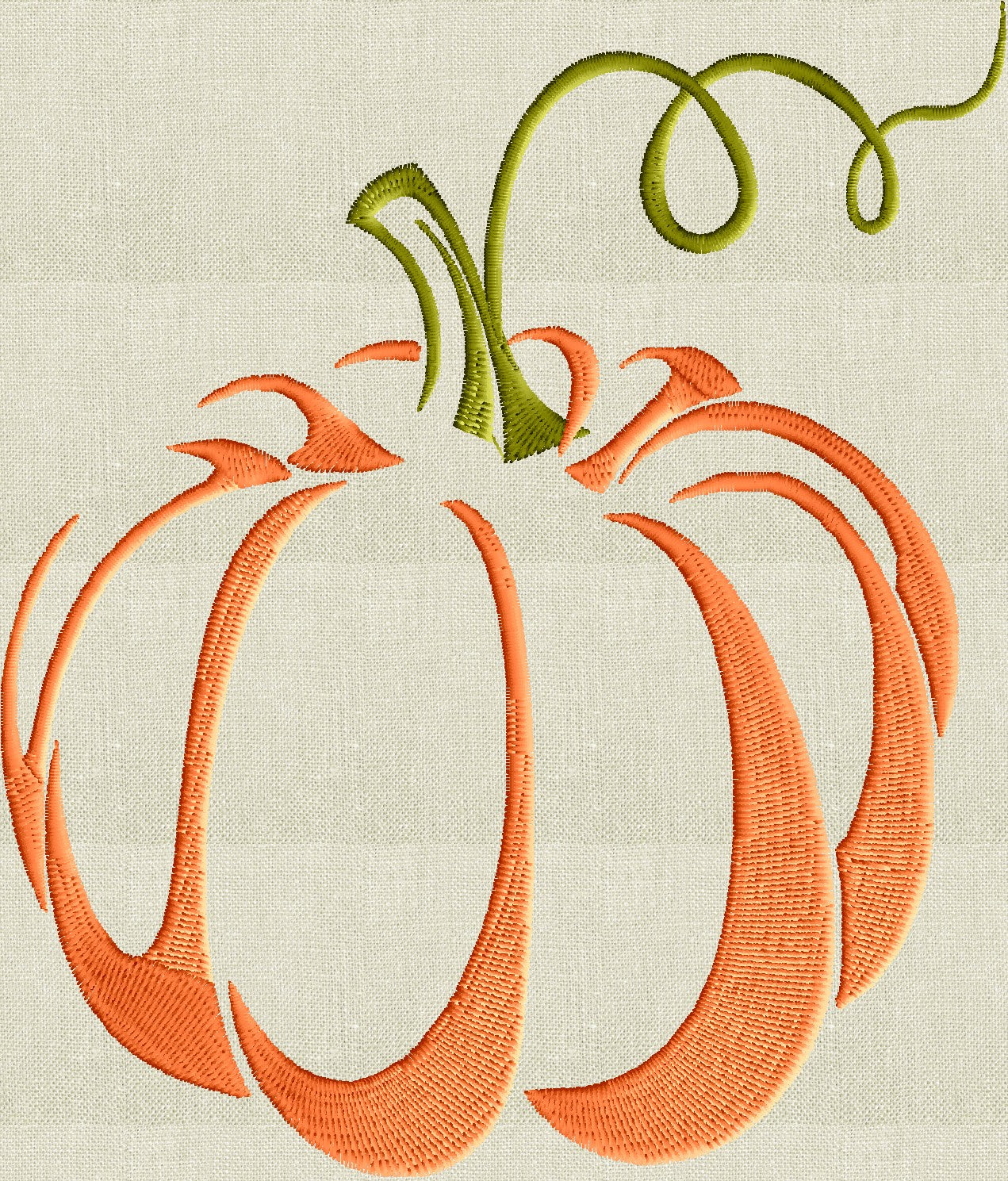 Pumpkin EMBROIDERY DESIGN FILE - Instant download Vp3 Hus Dst Exp Jef Pes formats