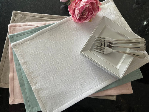 Pure Linen Placemat - Premium Linen - Your choice of colors - Custom Embroidered - Holiday Easter Passover