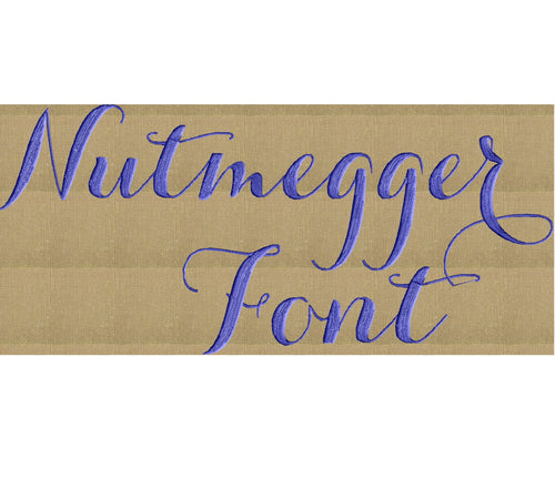 Nutmegger Full 2" Font with symbols & numbers Embroidery File - EMBROIDERY DESIGN FILE- Instant download