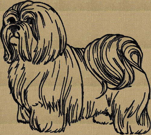 Shih Tzu dog - Embroidery DESIGN FILE - Instant download animals