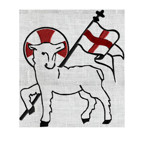 Easter Lamb Banner & Cross - Agnus Dei Embroidery Design Embroidery DESIGN FILE - Instant download Hus Dst Jef Pes Exp Vp3 2 sizes 2 colors