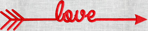 Love Arrow Design - Valentines - Font not included - EMBROIDERY DESIGN FILE - Instant download - Dst Hus Jef Pes formats