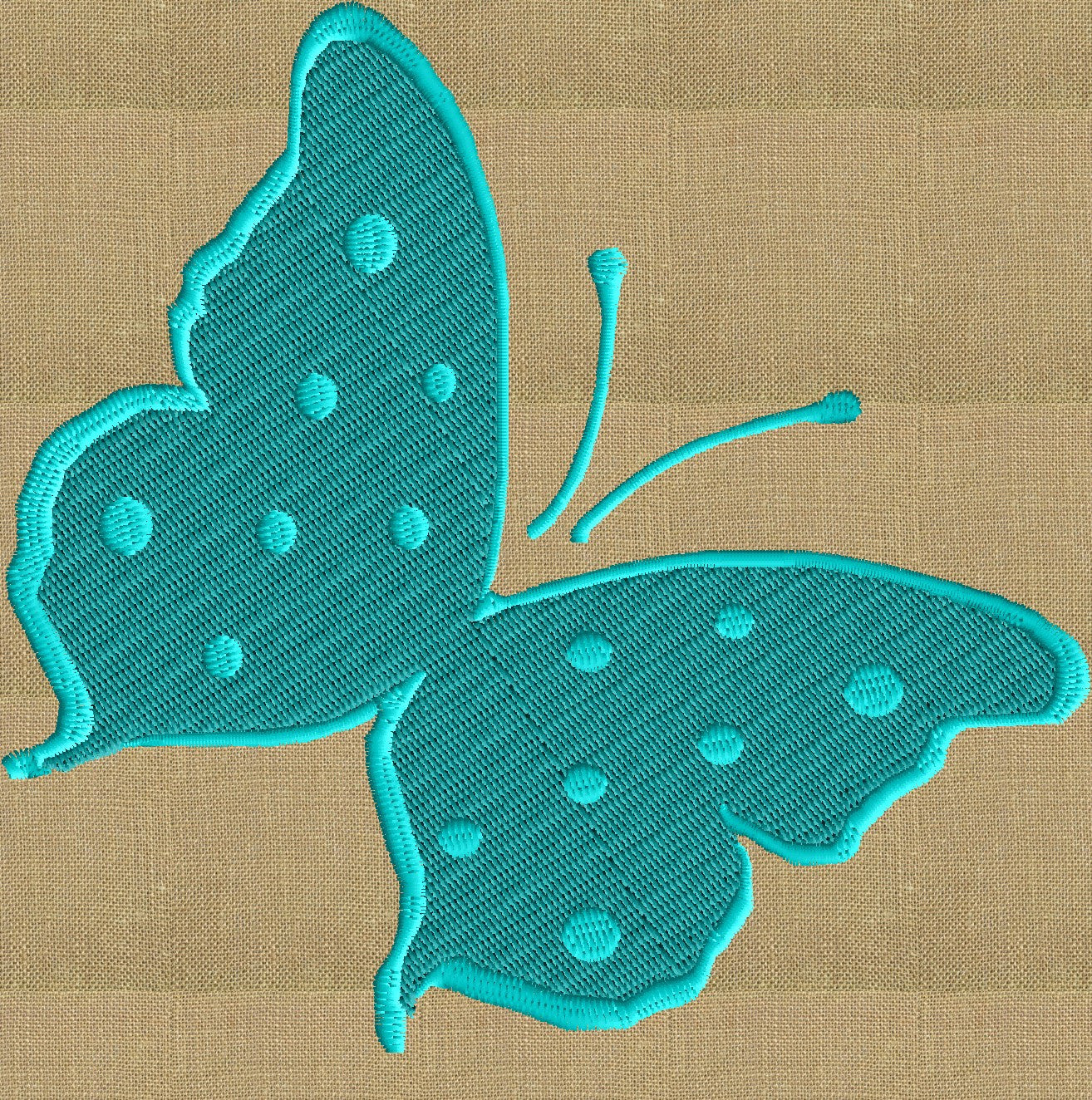 Butterfly - EMBROIDERY DESIGN file - Instant download Exp Jef Vp3 Pes Dst Hus formats - 2 sizes & 2 colors