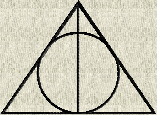 Deathly Hallows Harry Potter Font Frame Monogram Design -Font not included EMBROIDERY DESIGN FILE Instant download - Vp3 Hus Dst Exp Jef Pes