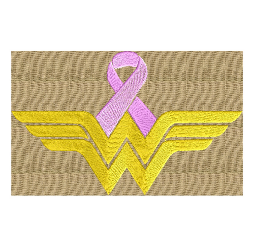 WW Awareness Ribbon Monogram Embroidery Design - Instant download - Hus Dst Exp Vp3 Jef Pes formats - 2 sizes