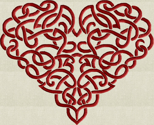 Celtic Heart Embroidery Design - EMBROIDERY DESIGN FILE