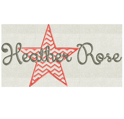 Chevron Star Frame Accent - Embroidery Design Embroidery DESIGN FILE - Instant download - Hus Dst Jef Pes Exp Vp3 formats - 2 sizes 1 color