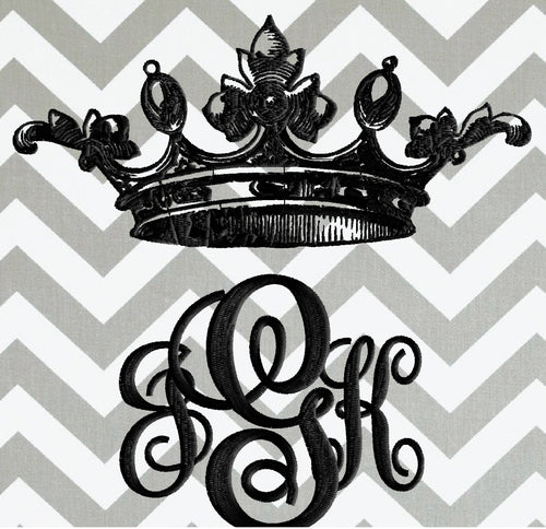 Victorian Edwardian Crown Embroidery Design EMBROIDERY DESIGN FILE