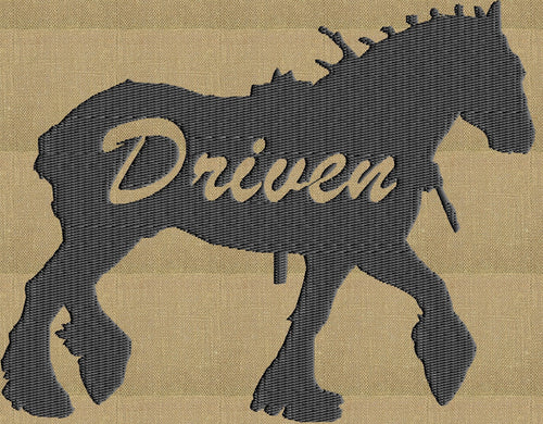 Draft Horse "Driven" - EMBROIDERY DESIGN file - Instant download animals
