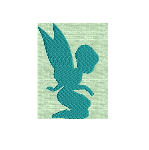 Fairy Silhouette - Embroidery Design Embroidery DESIGN FILE - Instant download - Dst Hus Jef Pes Exp Vp3 formats
