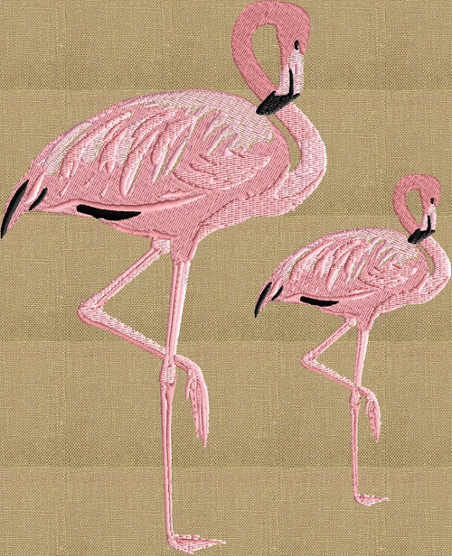 Flamingo Pair - Embroidery DESIGN FILE Instant download  animals