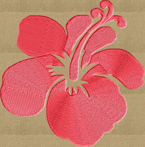 Hawaiian Flower - EMBROIDERY Design FILE - Instant download