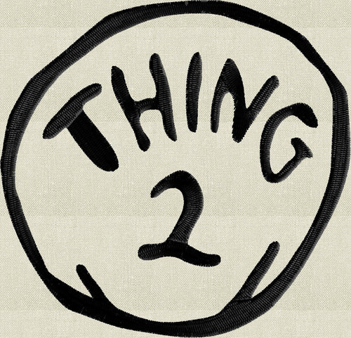 Thing two - Embroidery Design Embroidery DESIGN FILE - Instant download - Dst Jef Pes Exp Vp3 Hus formats - 2 sizes 1 color