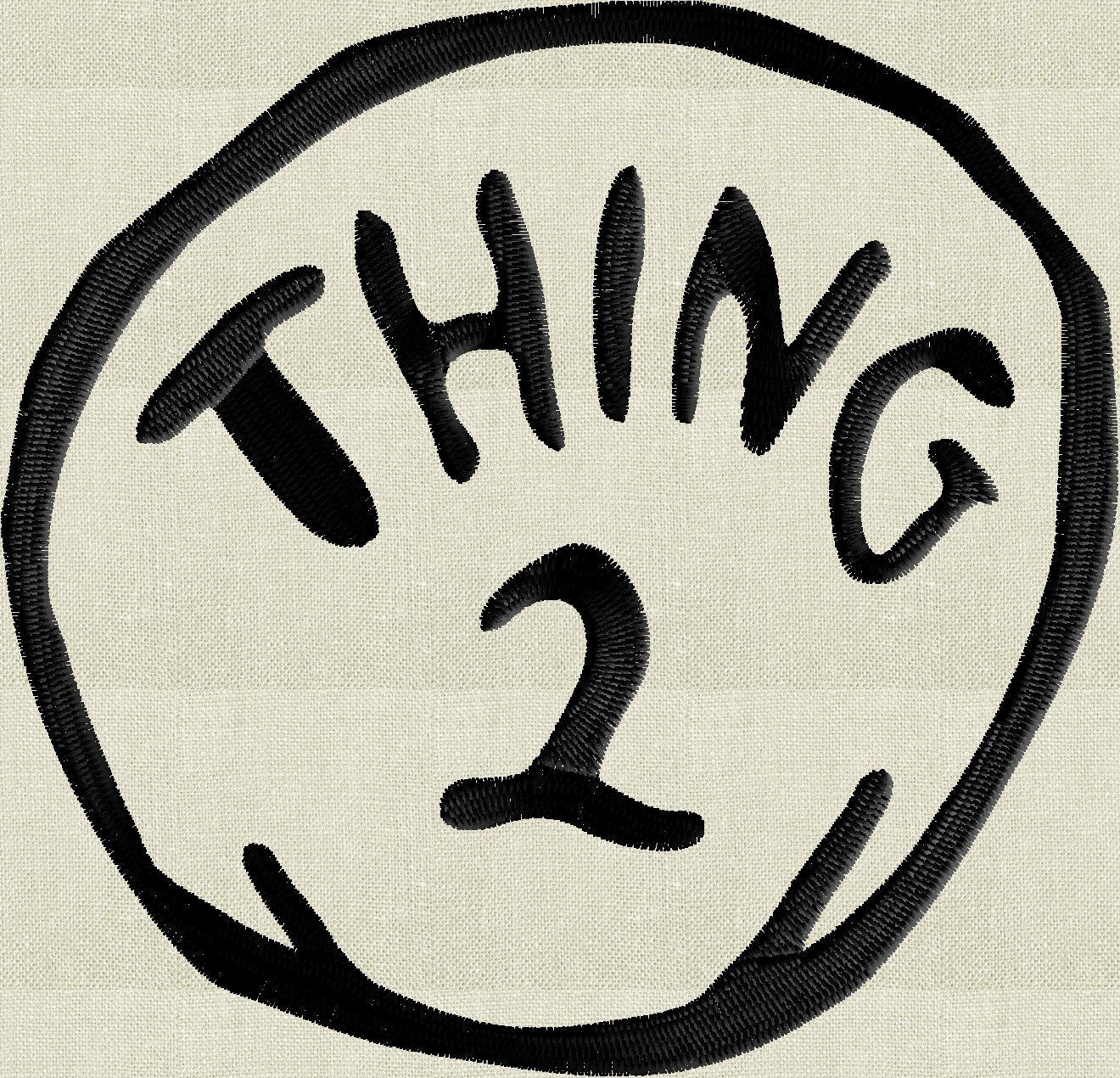 BUNDLE! Thing One & Thing 2 Embroidery DESIGN FILE - Instant download - Exp Vp3 Dst Hus Jef Pes formats - 2 sizes