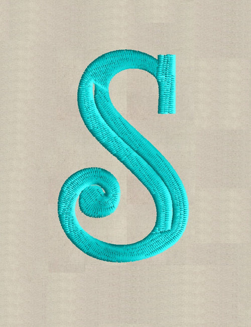 Royce Monogram Font Embroidery File - 26 Letters -2 sizes 2.5" & 1.5" EMBROIDERY DESIGN FILE Instant download Dst Hus Jef Pes Exp Vp3 format