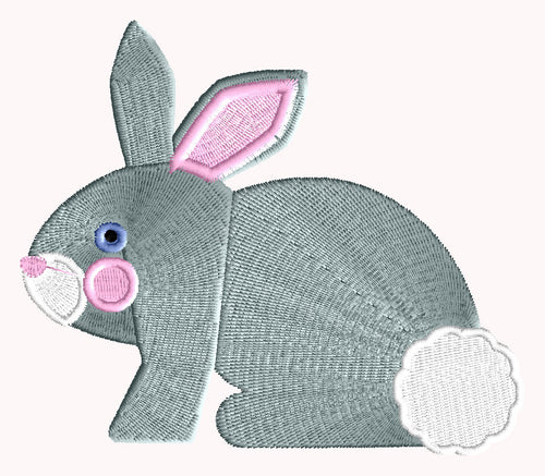 Bunny Rabbit Easter spring Design - Easter Spring Bunny - EMBROIDERY DESIGN FILE - Instant download - Dst Hus Jef Pes formats