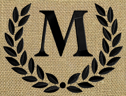 Font Frame Laurel Wreath Design - Welcome - Font not included - EMBROIDERY DESIGN FILE - Instant download - Dst Hus Jef Pes formats