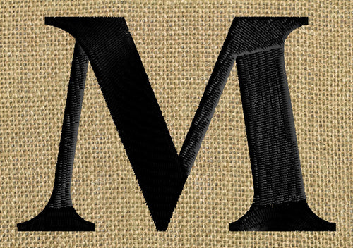 Southbay Monogram Font Embroidery File - 26 Letters - 2 sizes 2.5" & 1.5" EMBROIDERY DESIGN FILE