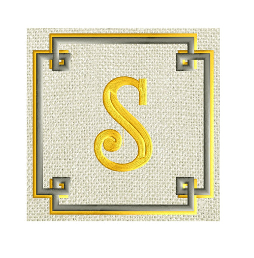 Font Frame Monogram Embroidery Design - Font not included - EMBROIDERY DESIGN FILE - Instant download - Dst Hus Jef Pes formats