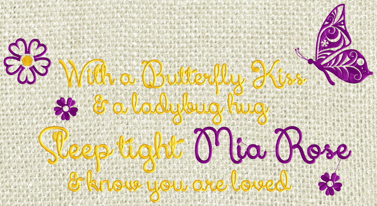 Butterfly kisses Font Frame Monogram Embroidery Design - Font not included - EMBROIDERY DESIGN FILE- Instant download - Pes Dst formats only