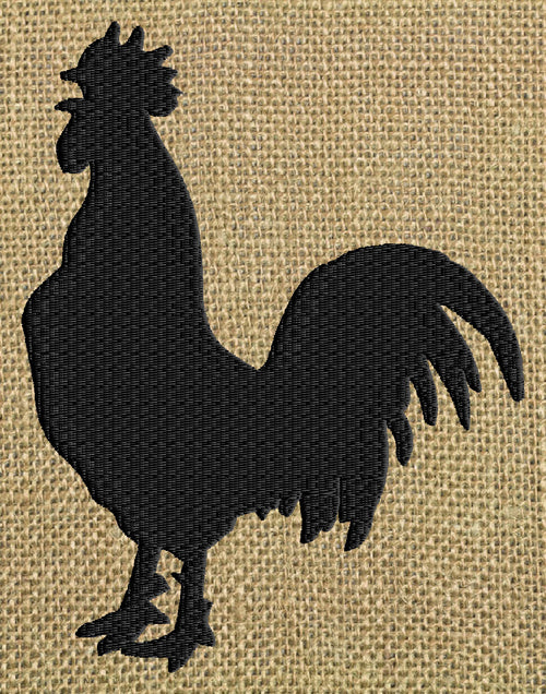Rooster Silhouette - Embroidery Design Embroidery DESIGN FILE - Instant download animals