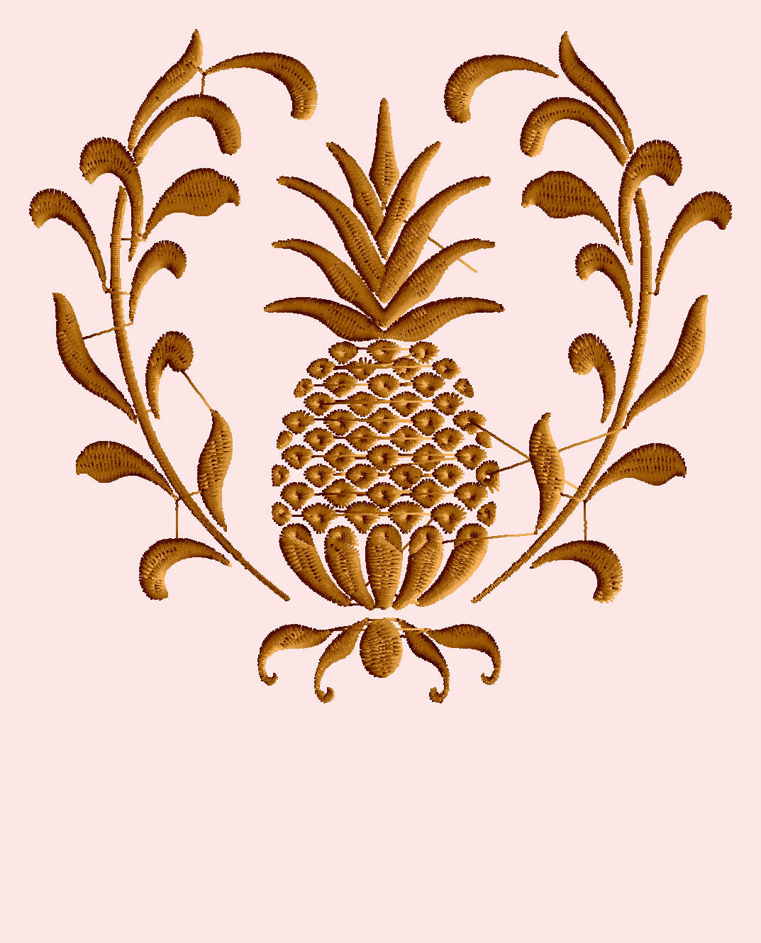 Pineapple Wreath Design - Welcome - Valentines day Heart and home - EMBROIDERY DESIGN FILE - Instant download - Dst Hus Jef Pes Exp formats $4.99 USD