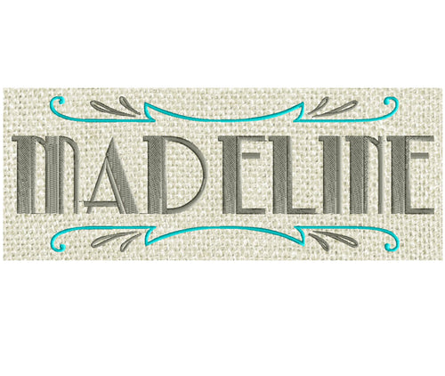 Nouveau Font Frame Monogram EMBROIDERY DESIGN FILE -Font not included - Instant download - Exp Vp3 Dst Hus Jef Pes formats -  Deco gatsby